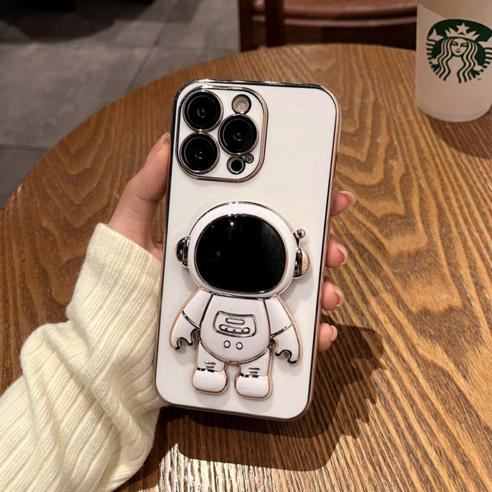 Custodia sottile resistente per telefono con supporto iPhone - design astronauta alla moda