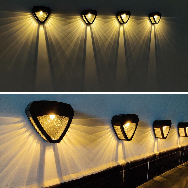 Lampada da parete solare esterna egiziana classica a LED