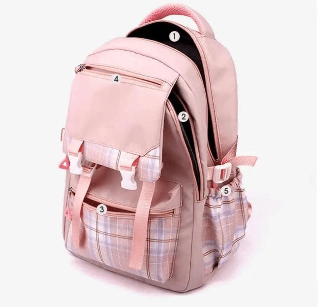 Sac à dos scolaire avec motif ludique et grande capacité