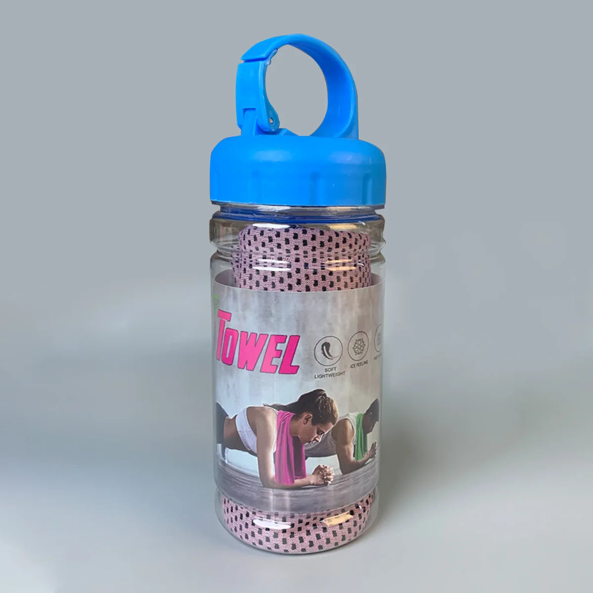 Draagbare Sneldrogende Koelhanddoek met Fles