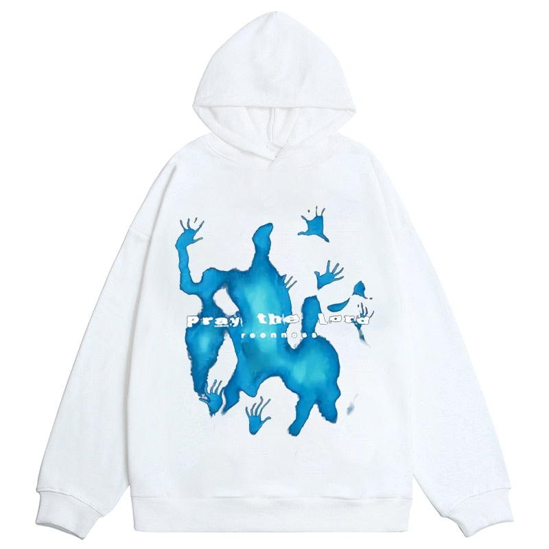 Oversized Unisex Hoodie with Print Loose Fit for Everyday Wear