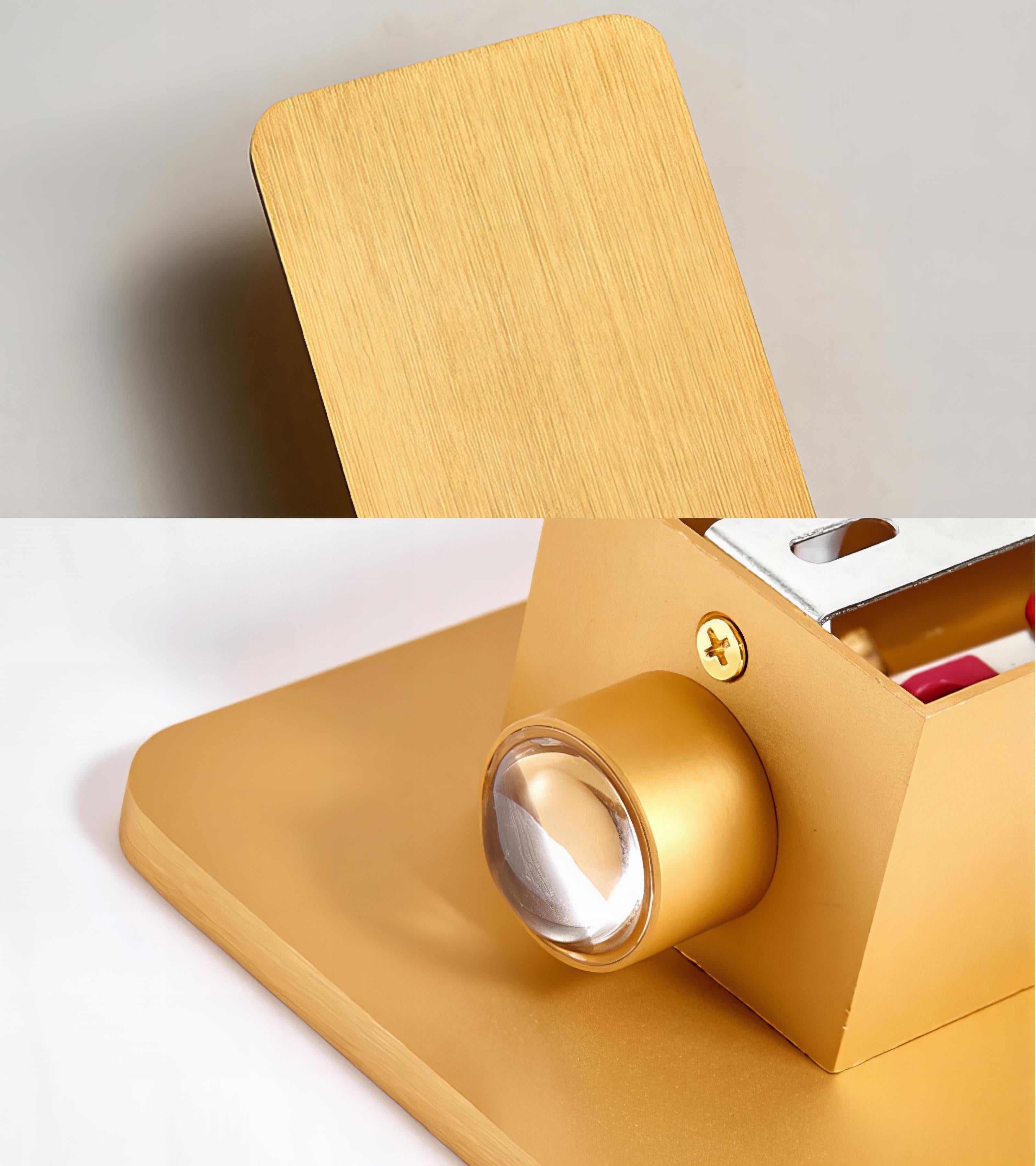 Nowoczesna metalowa lampa ścienna LED prostokątna do wnętrz