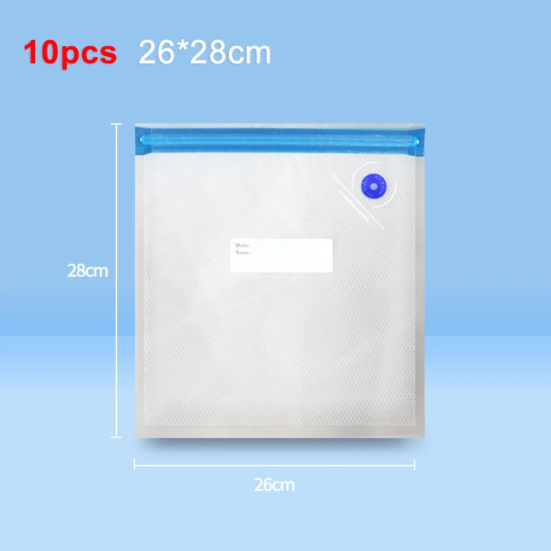 Handheld Vacuum Sealer with Reusable Bags and Portable One-Button Operation