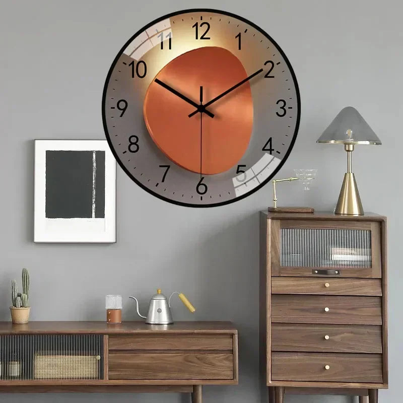 Uniwersalny designerski cichy zegar ścienny do nowoczesnych wnętrz