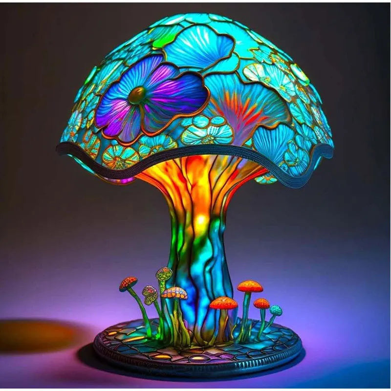 Lampe de table décorative champignon lumière d'ambiance douce