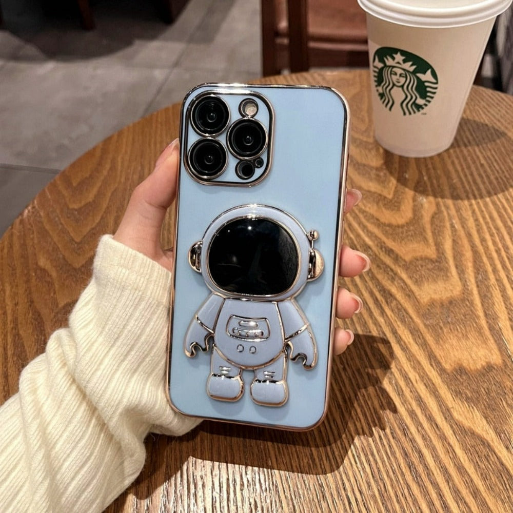 Custodia sottile resistente per telefono con supporto iPhone - design astronauta alla moda