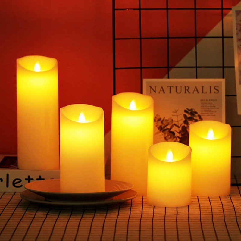 Candele LED eleganti e sicure senza fiamma per illuminazione domestica