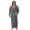 Peignoir long pour homme avec capuche et poche