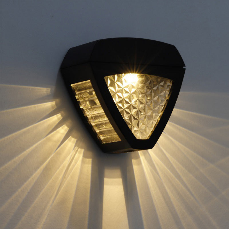 Lampada da parete solare esterna egiziana classica a LED