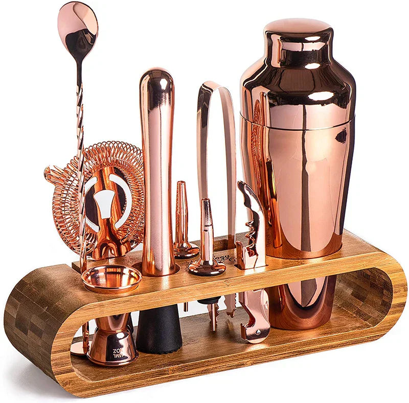 10-piece cocktail bartender set Complete drink mixing set