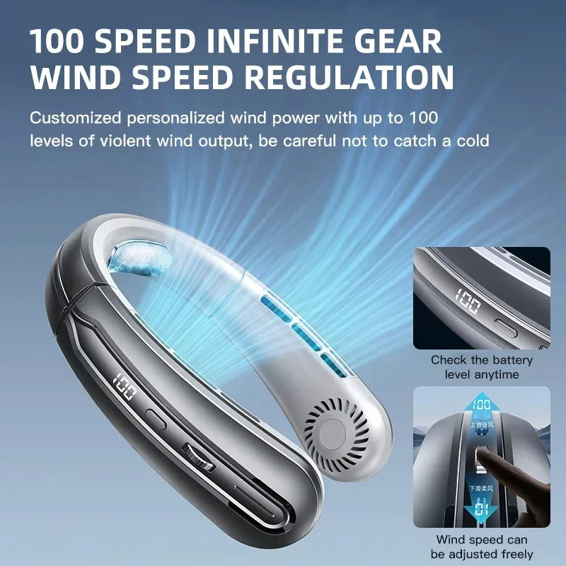 Ventilatore portatile senza pale da collo 8000mAh USB