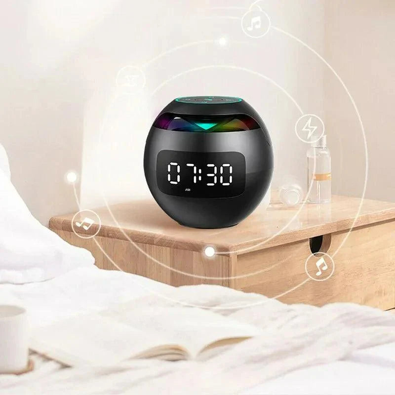 Inteligentny Wielofunkcyjny Budzik Bluetooth z Wyświetlaczem LED i Lampką