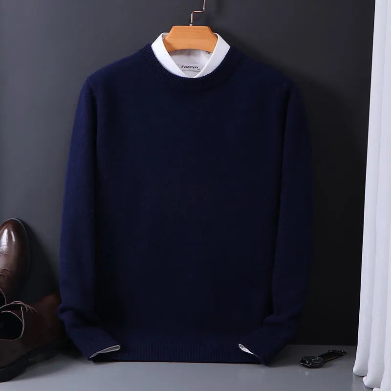 Maglione elegante da uomo classico manica lunga per tutti i giorni
