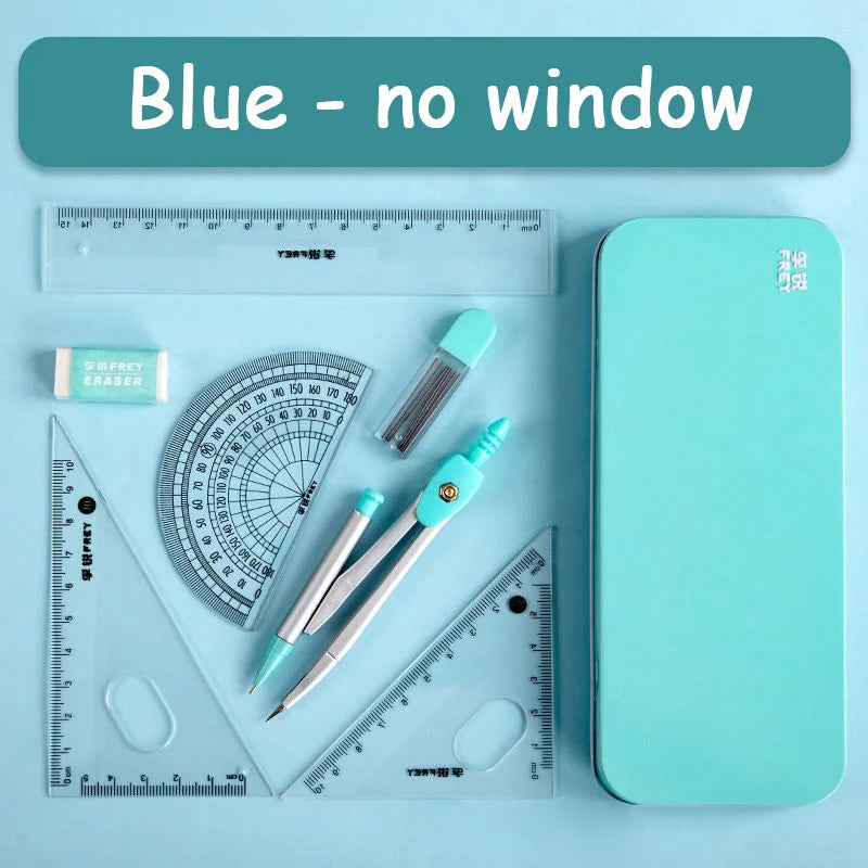 Kit de rentrée scolaire multifonction avec ensemble de géométrie et compas