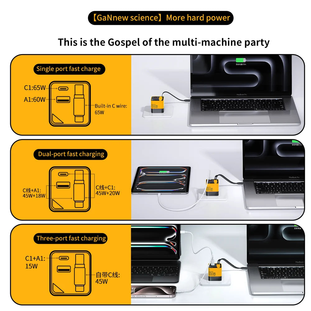 USB-C Power Adapter with Included Charging Cable