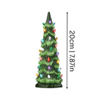 Świąteczna ceramiczna choinka z lampkami LED