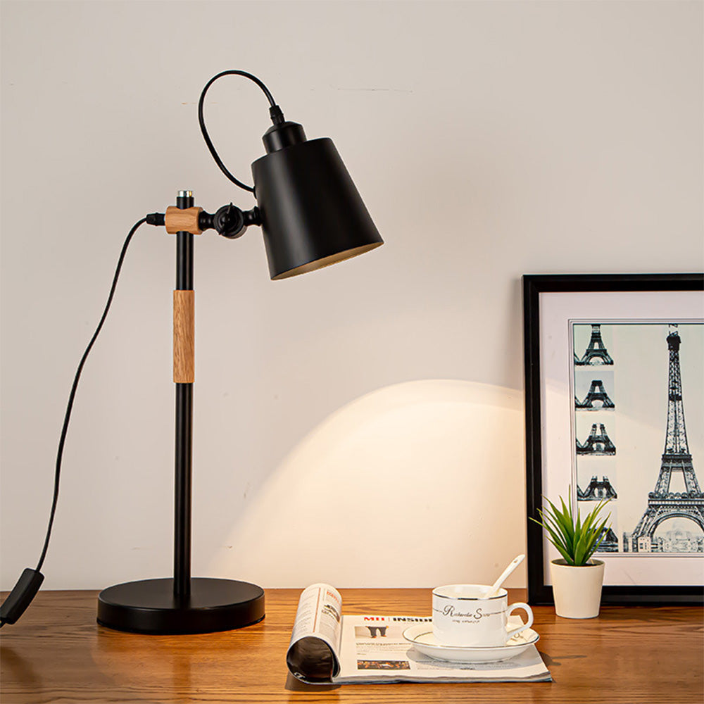 Minimalist Scandinavian-style bedroom night lamp with LED lighting