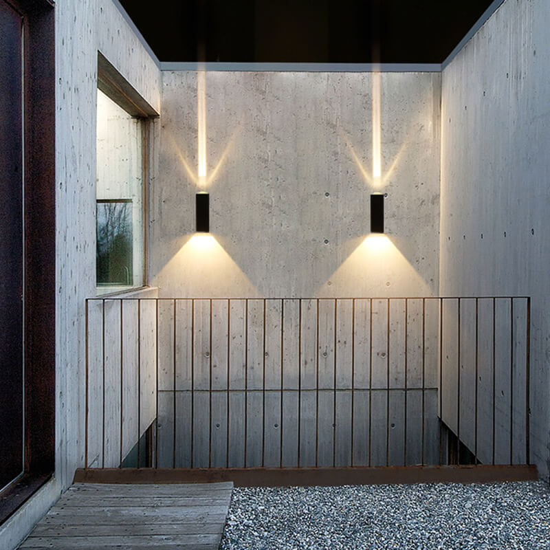 Elegancka wodoodporna zewnętrzna lampa ścienna LED – nowoczesny prostokątny design