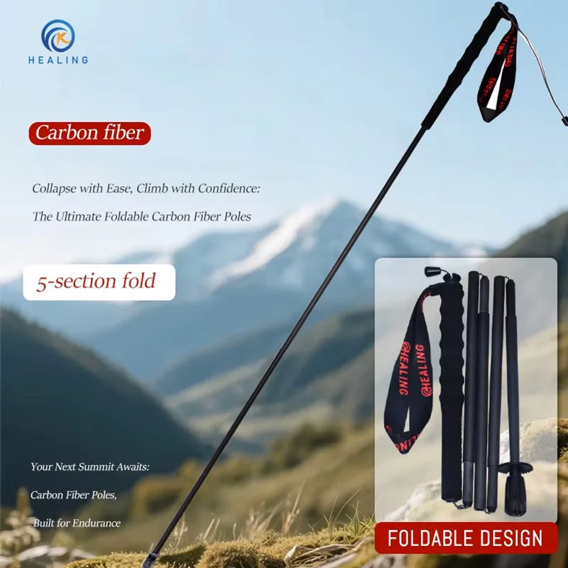 Lekki Składany Kij Trekkingowy do Wędrówek Outdoor