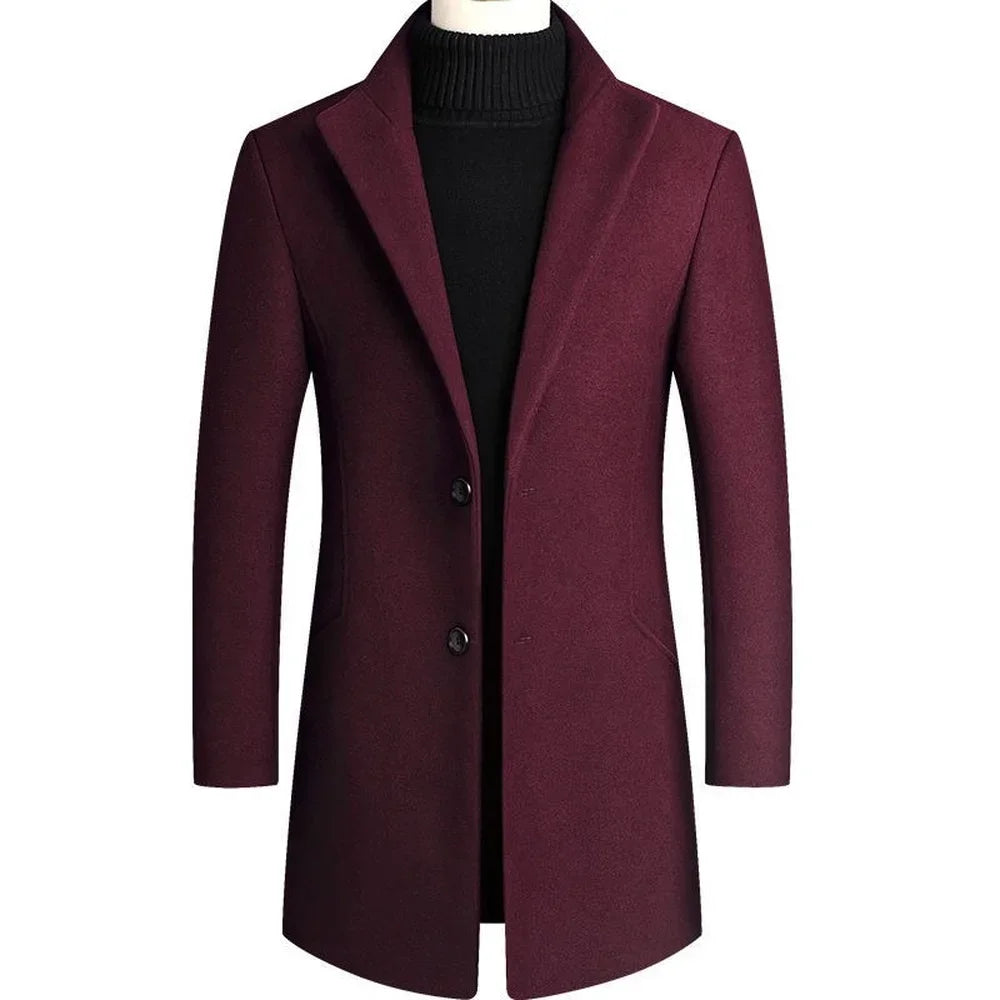 Cappotto monopetto da uomo classico elegante