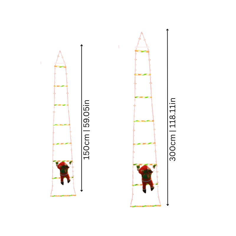 Ciepłolśniące wspinający się Mikołaj lampki świąteczne