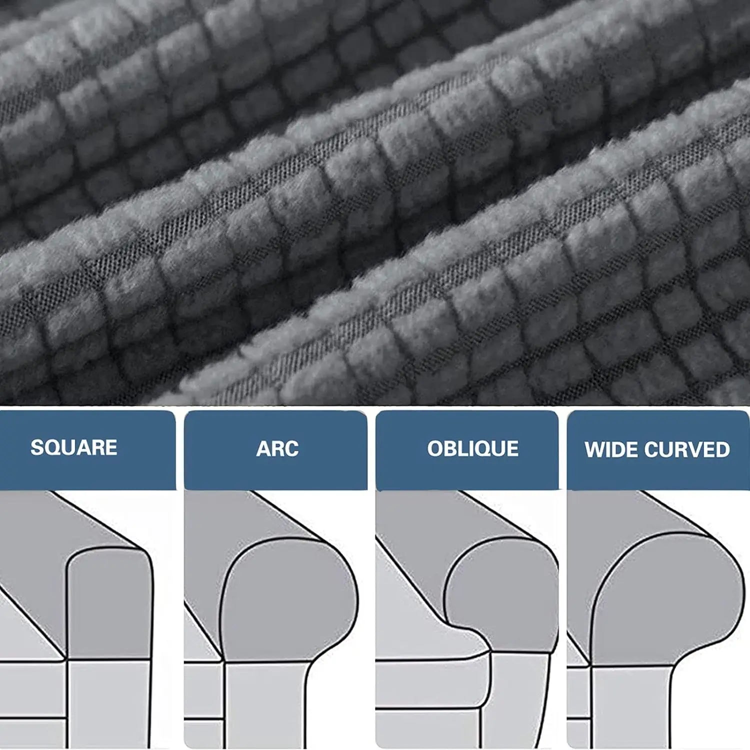 Eleganckie 2-częściowe pokrowce na podłokietniki sofy