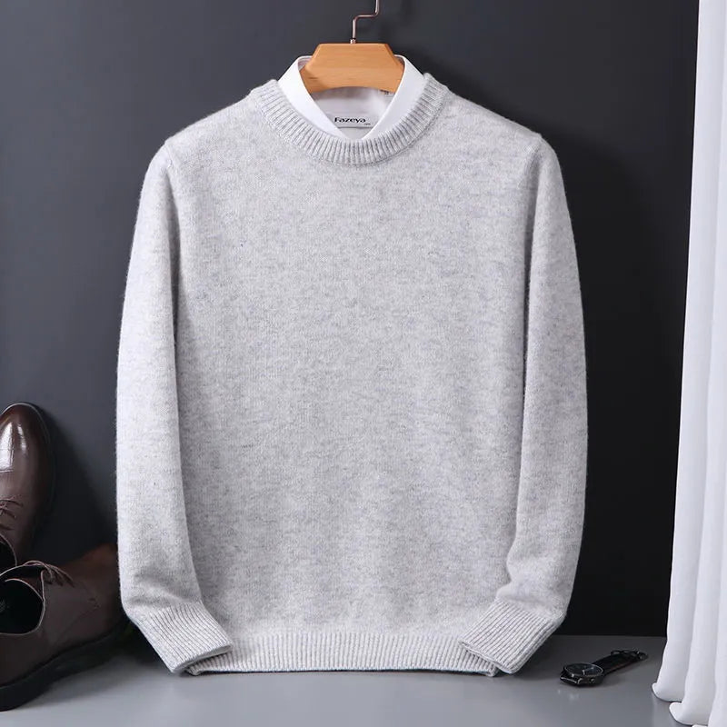Maglione elegante da uomo classico manica lunga per tutti i giorni
