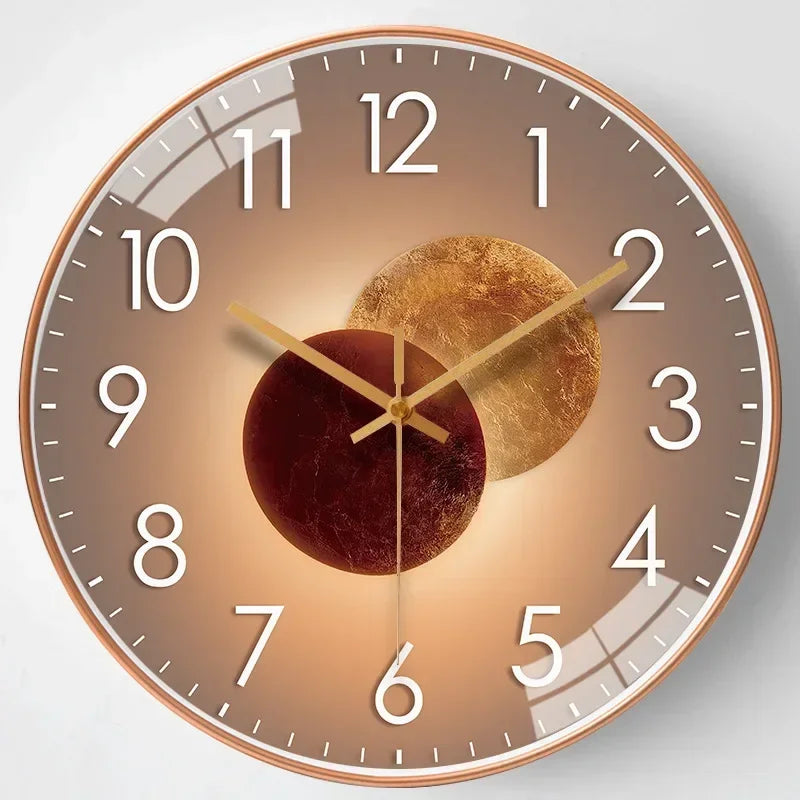Horloge murale élégante et silencieuse adaptée aux intérieurs