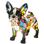 Artistic Colorful Lighting Featuring Various Dog Breeds – Decorative Glass Table Lamp