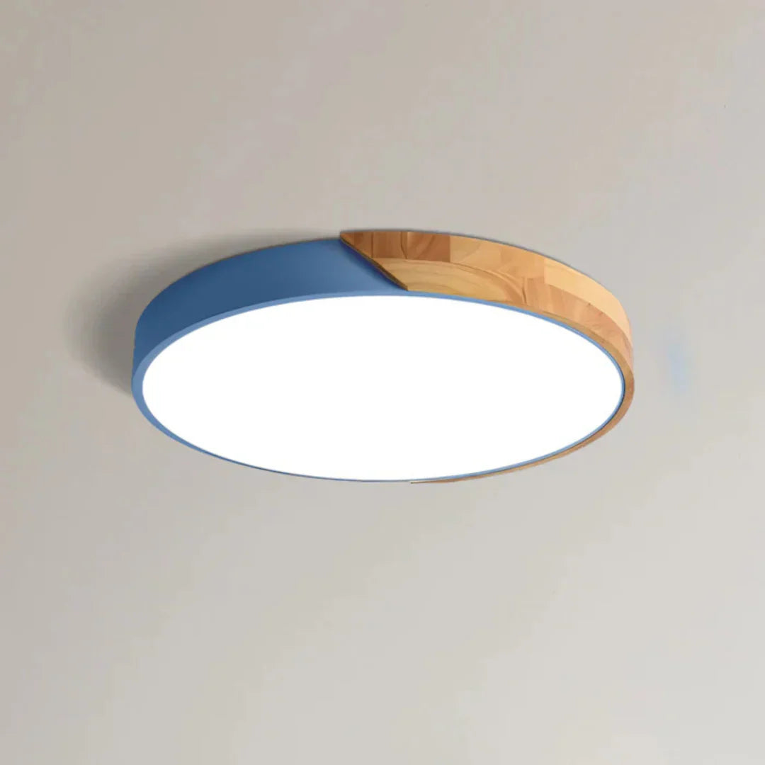 Minimalist Scandinavian Wooden Surface-Mounted Ceiling Lamp