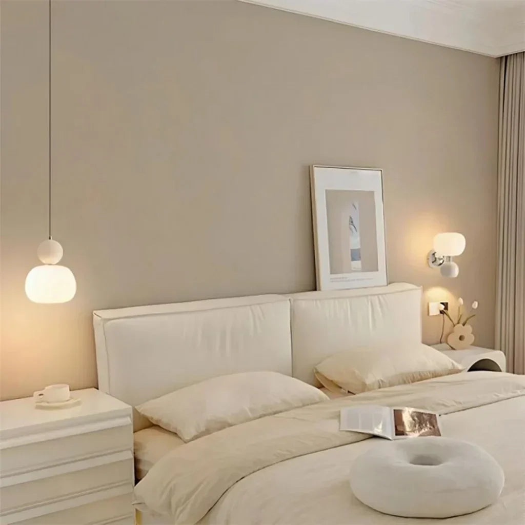 Glass ceiling lamp with gold finish for interiors