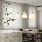 Lampada a sospensione decorativa in vetro dorato per soggiorno e sala da pranzo