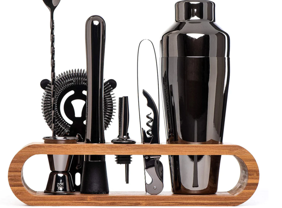10-piece cocktail bartender set Complete drink mixing set