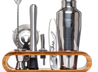 10-piece cocktail bartender set Complete drink mixing set