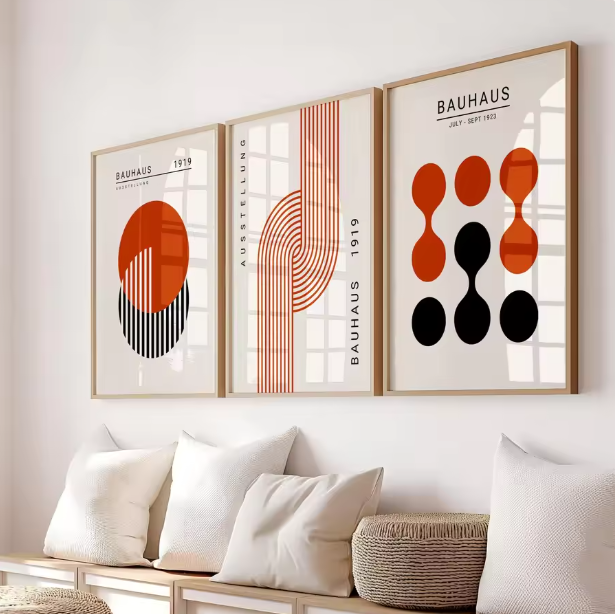 Abstract Wall Decoration Set Bauhaus Prints