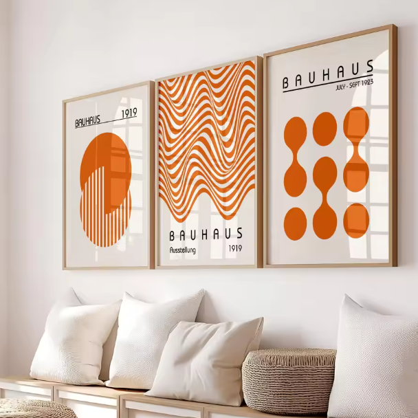 Abstract Wall Decoration Set Bauhaus Prints