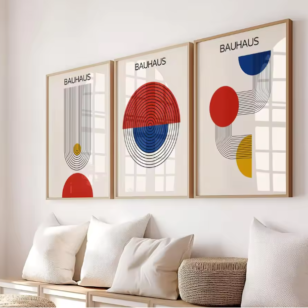 Abstract Wall Decoration Set Bauhaus Prints