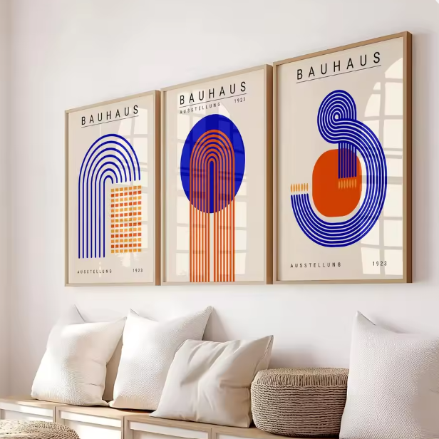 Abstract Wall Decoration Set Bauhaus Prints