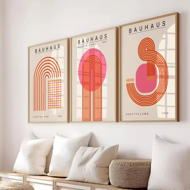 Abstract Wall Decoration Set Bauhaus Prints