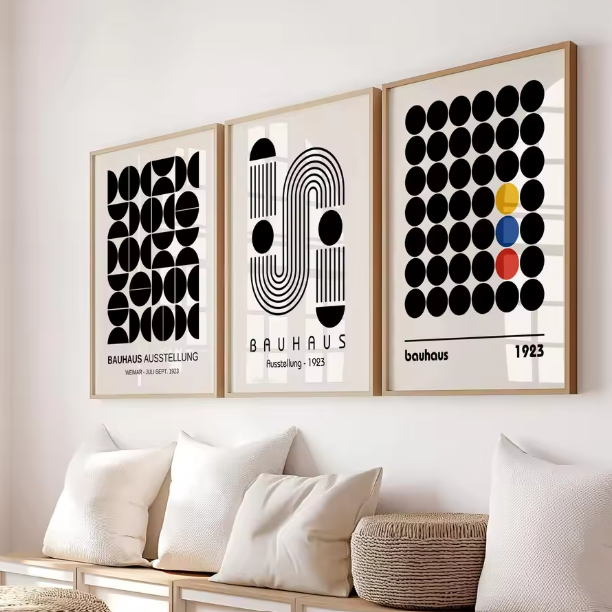 Abstract Wall Decoration Set Bauhaus Prints