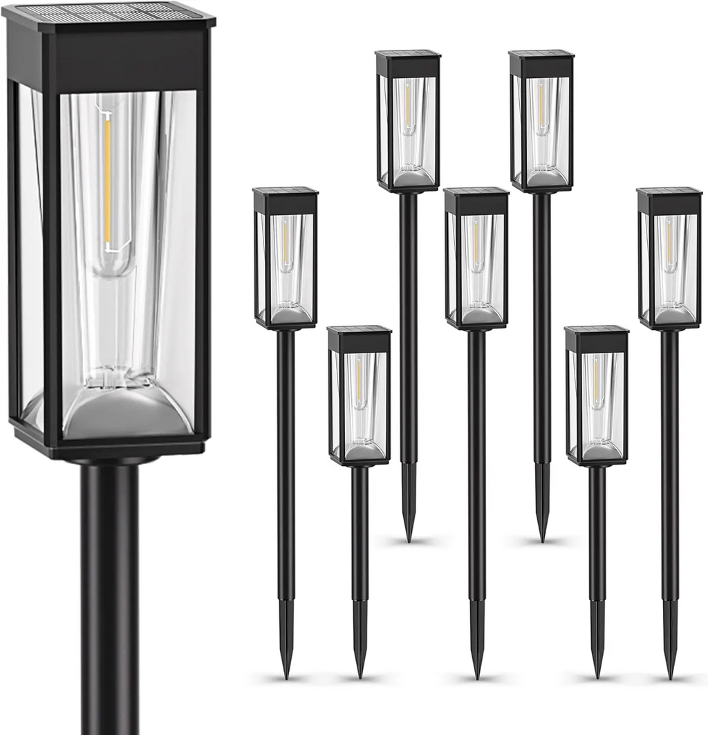 Eleganckie wodoodporne lampiony solarne na zewnątrz