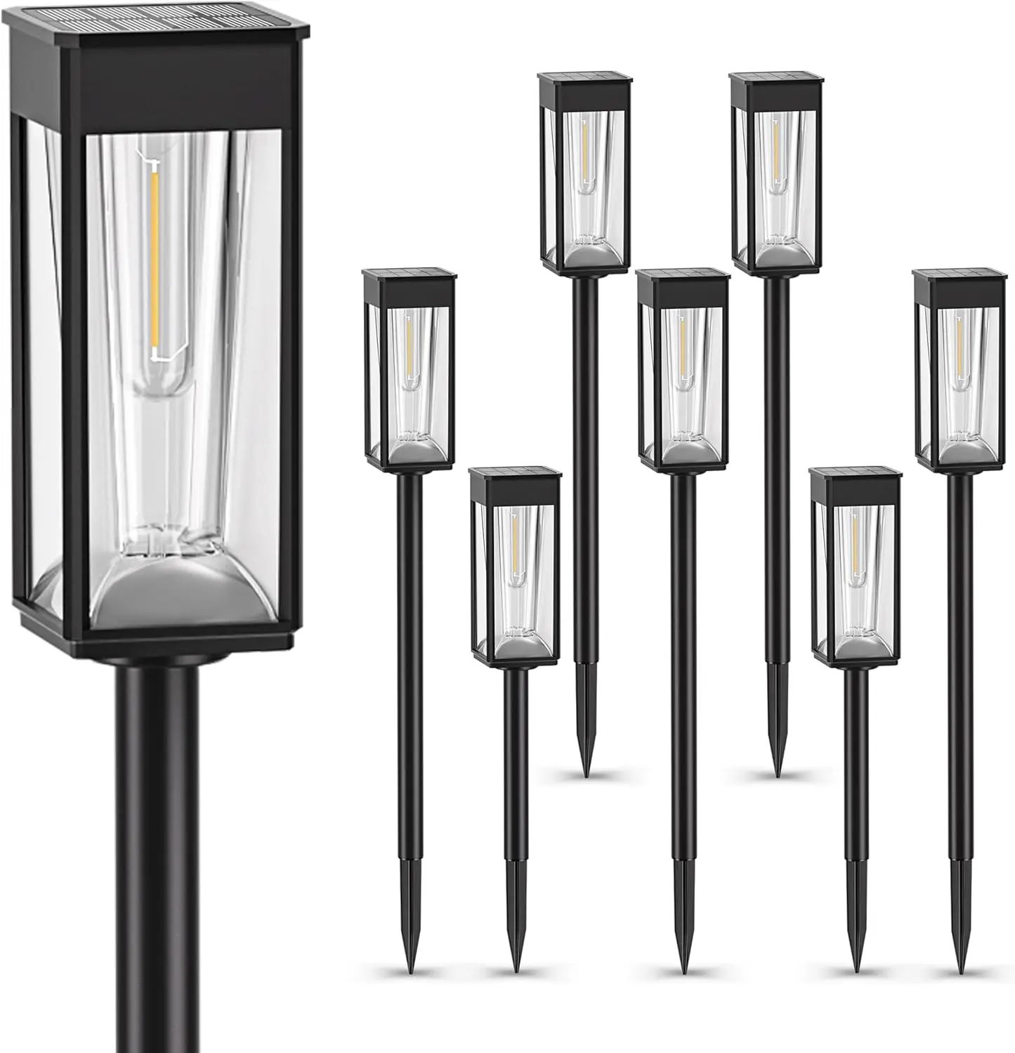 Eleganckie wodoodporne lampiony solarne na zewnątrz