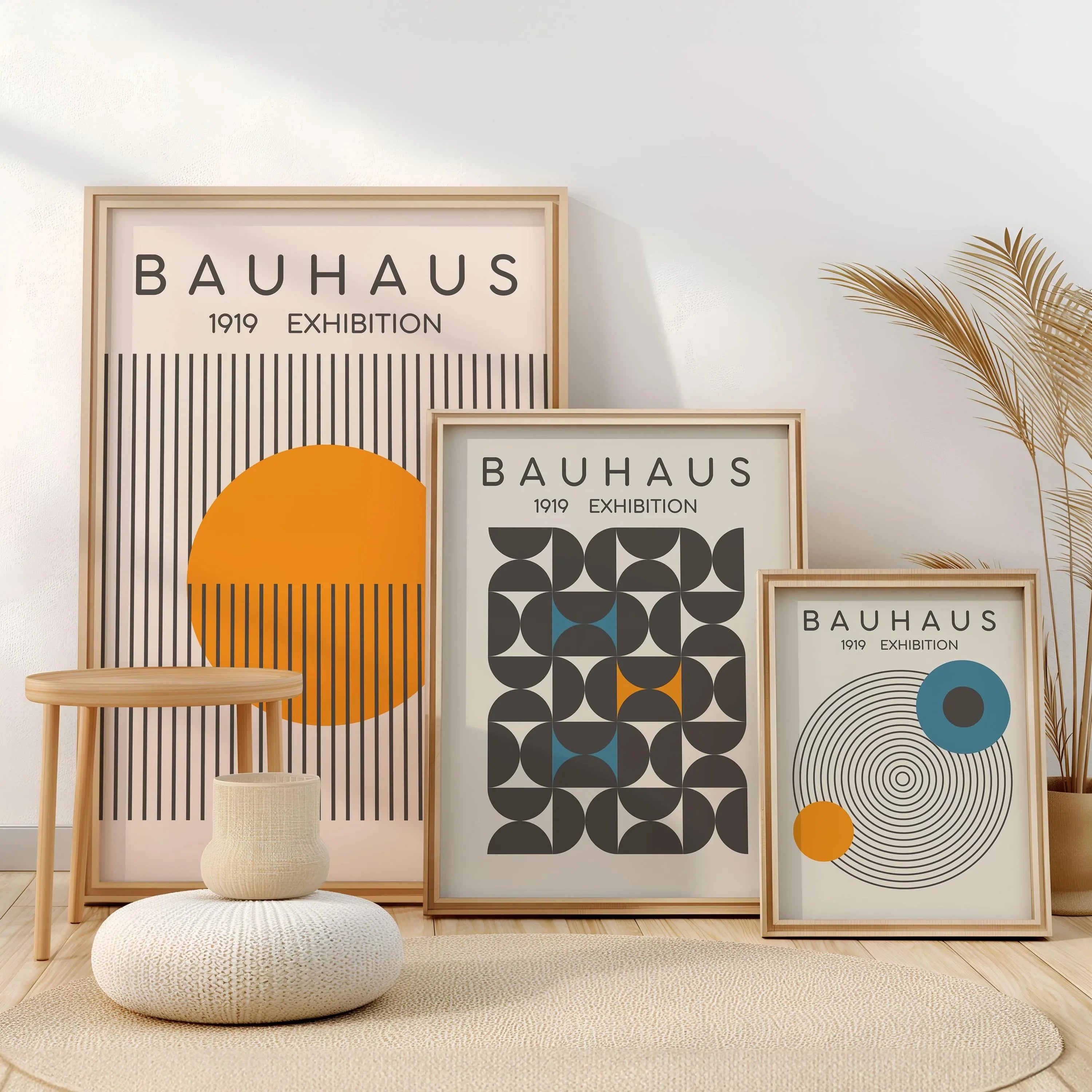 Abstract Wall Decoration Set Bauhaus Prints