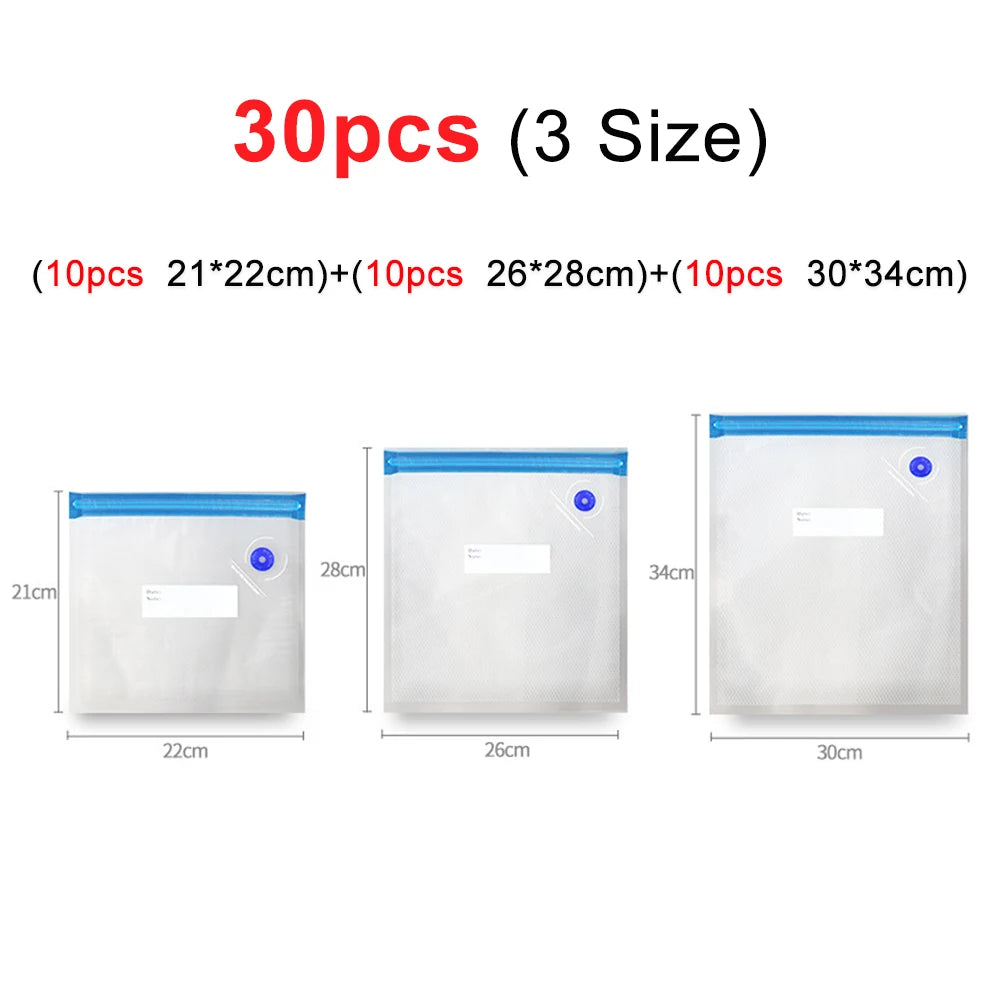 Compact Electric Vacuum Sealer with Reusable Bags