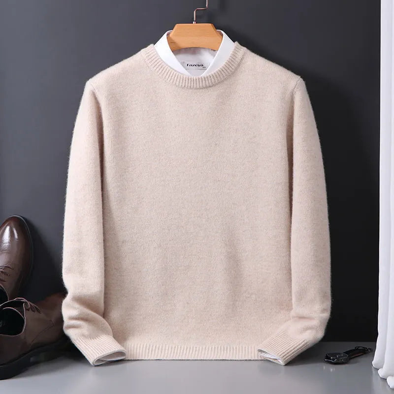 Maglione elegante da uomo classico manica lunga per tutti i giorni