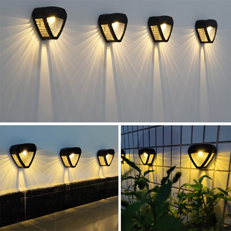 Lampada da parete solare esterna egiziana classica a LED