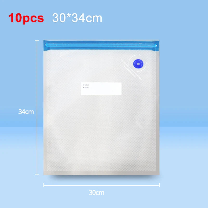 Handheld Vacuum Sealer with Reusable Bags and Portable One-Button Operation