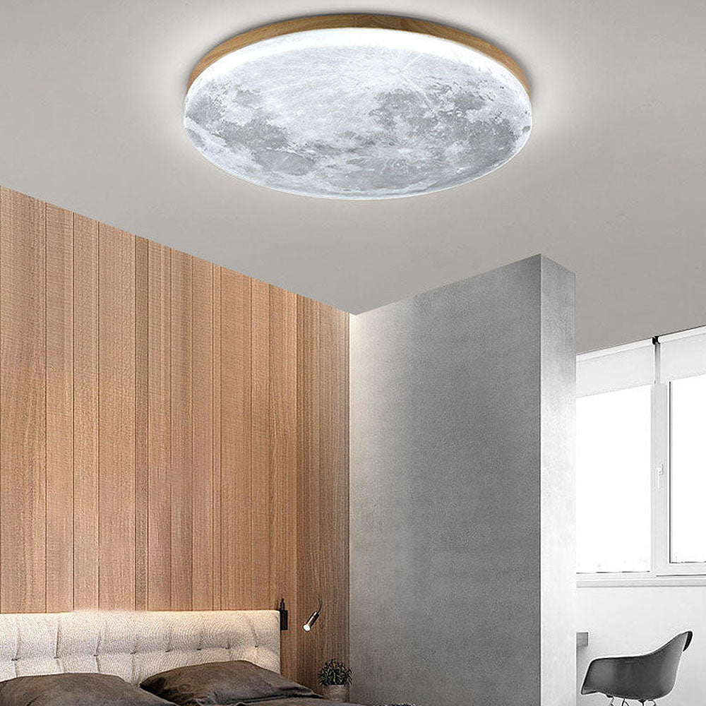 Lampa Sufitowa LED Moonlamp – Minimalistyczna Okrągła z Ciepłym Światłem