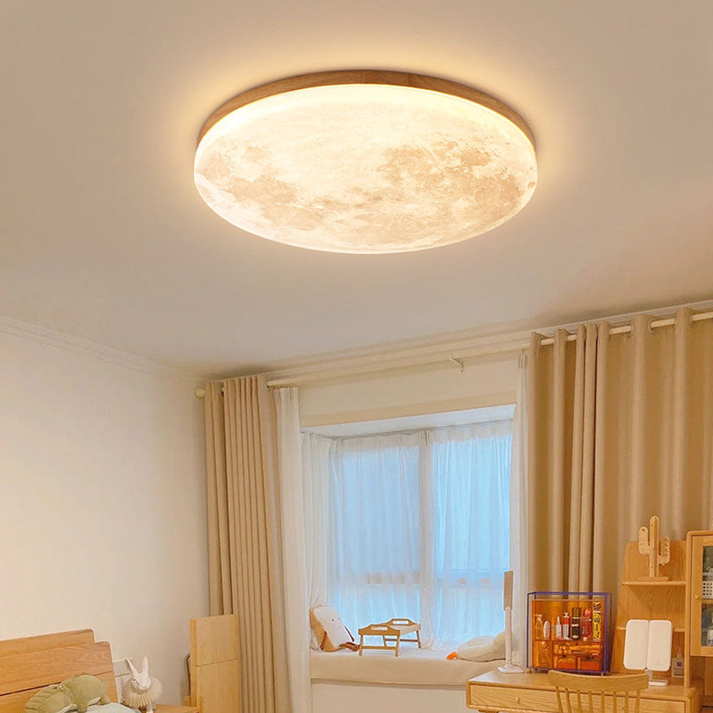 Lampa Sufitowa LED Moonlamp – Minimalistyczna Okrągła z Ciepłym Światłem
