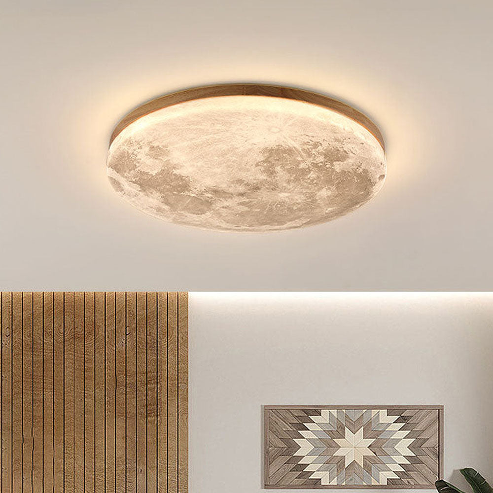 Lampa Sufitowa LED Moonlamp – Minimalistyczna Okrągła z Ciepłym Światłem